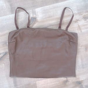 Skims Faux Leather Cami / Tube Top